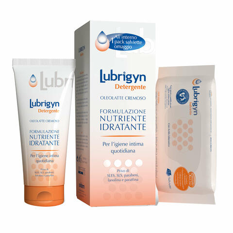 Lubrigyn cofanetto detergente 200 ml + 15 salviettine