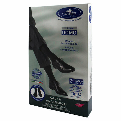 Calza uomo q-skin 140 den colore nero taglia g