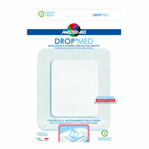 Drop med medicazione adesiva 15x17 cm 3 pezzi