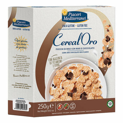 Piaceri mediterranei cerealoro fiocchi riso mais e cioccolato 250 g