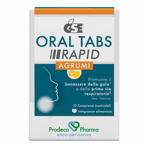 Oral tabs rapid agrumi 12 compresse masticabili