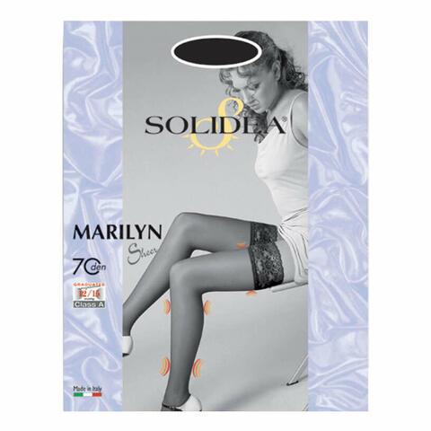 Marilyn 70 sheer calza autoreggente nero 4