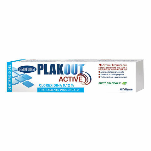 Plakout active dentifricio 0,12% 75 ml