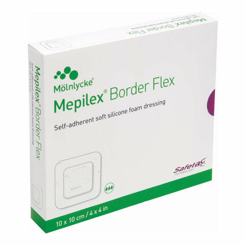 Medicazione in schiuma di poliuretano  border flex 10x10 cm 5 pezzi