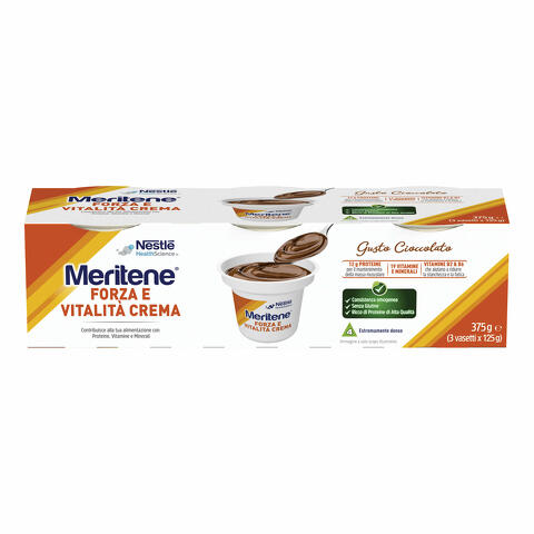 Meritene crema cioccolato 3 vasetti x 125 g