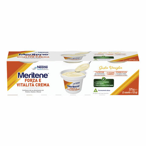 Meritene crema vaniglia 3 vasetti x 125 g