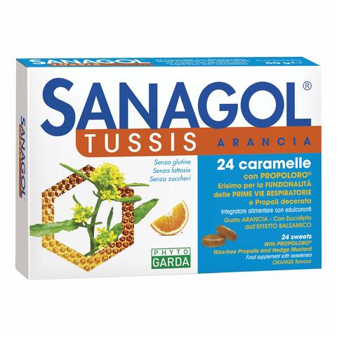 Sanagol tuss arancia 24 caramelle