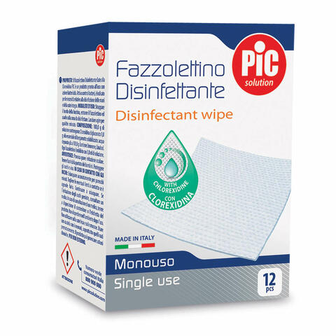 Solution fazzolettini disinfettanti 12 pezzi