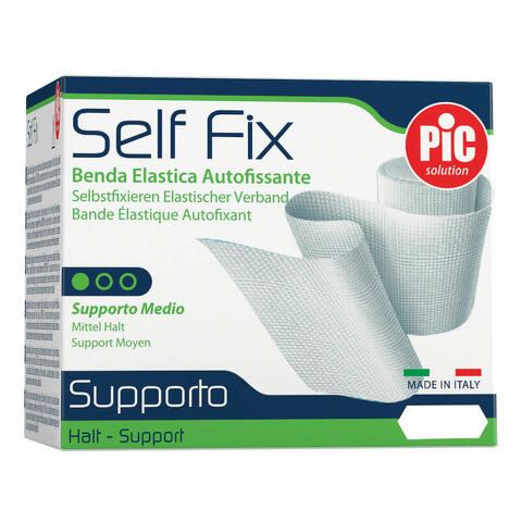 Benda elastica autoaderente  self fix per fissaggio facile con microparticelle in lattice che facilitano l'aderenza su se stessa misura 12x20cm 22943