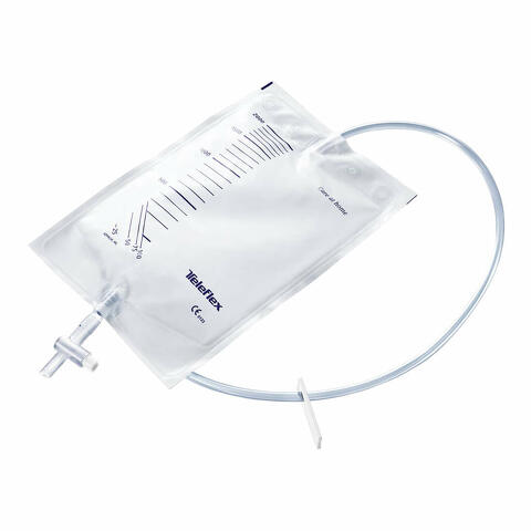 Sacca di drenaggio gamba per incontinenza standard in pvc con tubo di raccordo diritto 10cm rubinetto di scarico e valvoalvola antireflusso capienza 750ml 10 pezzi