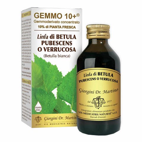 Gemmo 10+ betulla b linfa 100 ml liquido analcolico