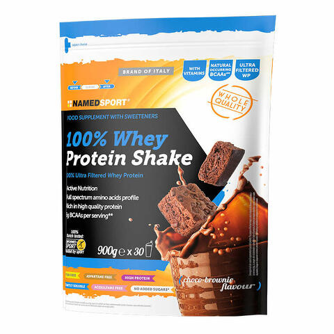 100% whey protein shake choco brownie 900 g