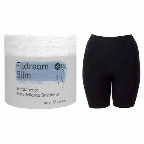 Fildream slim trattamento rimodellante snellente kit s/m 1 crema 200 ml + 1 pantaloncino s/m