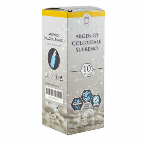 Argento colloidale supremo 10ppm certificato con contagocce 100 ml