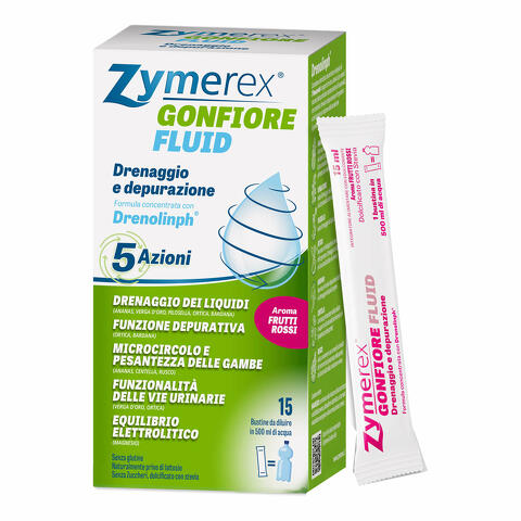 Zymerex gonfiore fluid frutti rossi 15 bustine