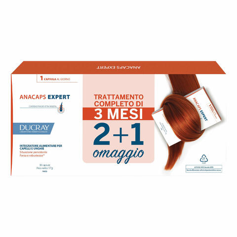 Anacaps expert capelli e unghie 3 x 30 capsule