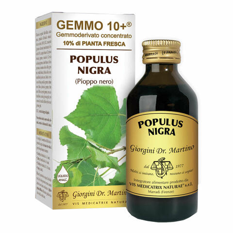 Gemmo 10+ pioppo nero 100 ml liquido analcolico