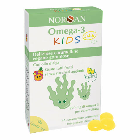 Norsan omega 3 kids jelly alga 45 caramelle gommose