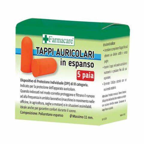 Tappi auricolari espanso 5 paia