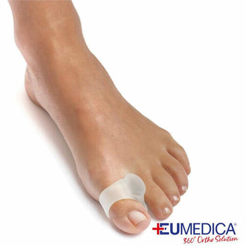 Divaricatore gel toe spreader con anello di fissaggio al secondo dito m