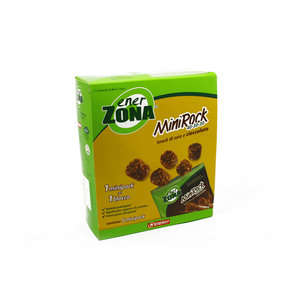 Enerzona - Integratore Alimentare - Snack di soia e cioccolato - Mini Rock - 5 Minipack