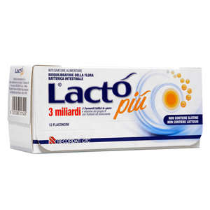 Lacto Piu' - Integratore biologico Vitaminico - 12 Flaconcini
