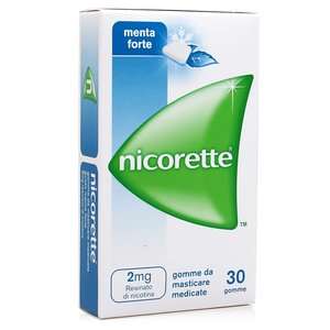 Nicorette - 30 Gomme da masticare - 2 mg - Gusto Menta Forte