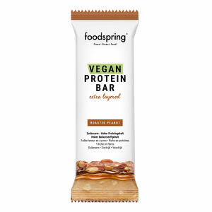 Foodspring - Barretta proteica vegana multistrato arachidi tostati 45 g