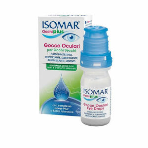 Isomar - Occhi Plus - Gocce Oculari Per Occhi Secchi All'acido Ialuronico 0,25% 10ml