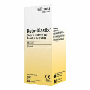 Keto-diastix - Strisce misurazione glicosuria e chetonuria - 50 pezzi