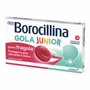 Neoborocillina - Gola junior - 15 pastiglie gusto fragola