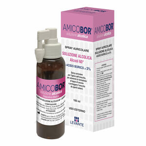 Amicobor - Soluzione alcolica per Irrigazione dell'orecchio - 100ml