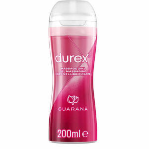 Durex - Massage 2 in 1 gel massaggio corpo e lubrificante guaranà 200 ml