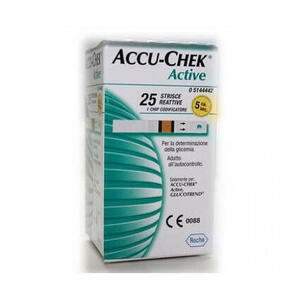 Accu-chek - Strisce misurazione glicemia  active strips 25 pezzi inf retail