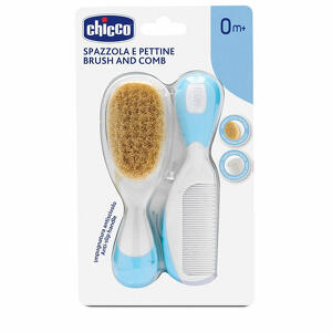 Chicco - Spazzola + pettine azzurro