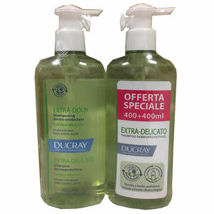 Ducray - Extra delicato shampoo dermoprotettivo 2x400 ml promo