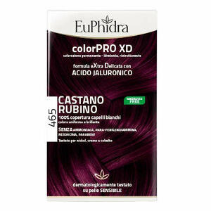 Euphidra - Colorpro xd 465 cast rubino gel colorante capelli in flacone + attivante + balsamo + guanti