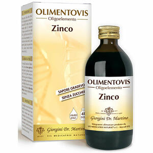 Giorgini - Olimentovis oligoelemento zinco liquido analcolico senza zuccheri 200 ml 40 dosi