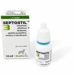 Trebifarma - Septostil soluzione oftalmica idratante epitelio protettiva lenitiva lubrificante per cani e gatti 10 ml
