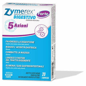 Zymerex - Digestivo forte 5 azioni 20 compresse masticabili