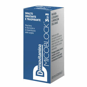 Dermovitamina - Micoblock 3 in 1 smalto idratante e traspirante blu 5 ml