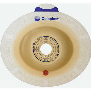 Coloplast - Placca per urostomia sistema a 2 pezzi sensura xpro convex light foro ritagliabile 15-23mm flangia 40mm 5 pezzi