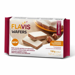 Flavis - Wafers nocciola aproteico 3 porzioni da 50 g