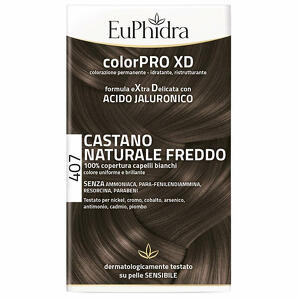 Euphidra - Colorpro xd 407 castano naturale f colore + attivante + balsamo + cuffia + guanti