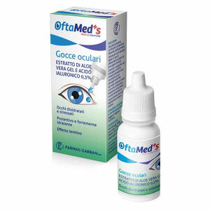 Meds - Oftamed's gocce oculari occhi disidratati e stressati estratto aloe vera gel e acido ialuronico 0,3% 10 ml