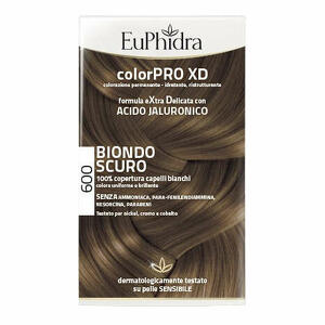 Euphidra - Colorpro xd 600 biondo scuro gel colorante capelli in flacone + attivante + balsamo + guanti