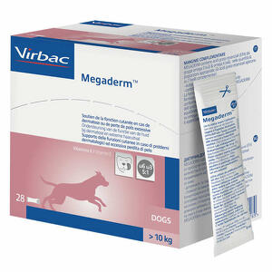 Virbac - Megaderm supplemento cani superiori a 10 kg scatola da 28 sacchetti monodose 4 ml