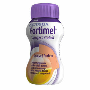 Nutricia  compact protein - Nutricia fortimel compact protein gusto pesca e mango 4 bottiglie da 125 ml