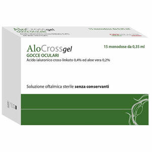 Offhealth - Soluzione oftalmica lubrificante a base di acido ialuronico sale sodico cross linkato 0,20% alocross 15 oftioli 0,35 ml