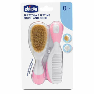 Chicco - Spazzola + pettine rosa